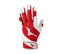 Mizuno Finch Women's Softball Padded Batting Glove, White-Red, Medium