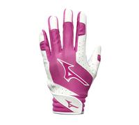 Mizuno Finch Youth Softball Padded Batting Glove White-Pink Medium
