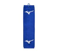 Mizuno Golf RB Tri-Fold Cotton Carabiner Clip Golf Towel 16" x 24" Blue/White
