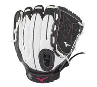 Mizuno GPP1105F3 Prospect Finch Series Youth Softball Gloves, 11", Left Hand, Right Hand: White/Black