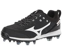 Mizuno Women's 320639.9000.06.0650 9-Spike Advanced Finch Elite 5 TPU Molded Softball Cleat, Black/White, 6