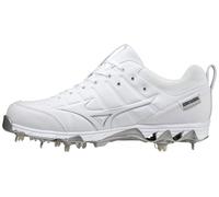 Mizuno Men's 9-Spike Ambition 2 Baseball Shoe, White, 9.5