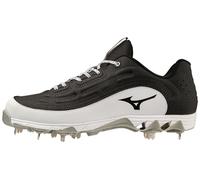 Mizuno Men's 9-Spike Ambition 3 Baseball Cleats, Black/White, 7.5 UK