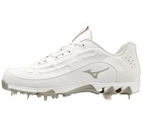 Mizuno Men's 9-Spike Ambition 3 Baseball Cleats, White, 8 UK