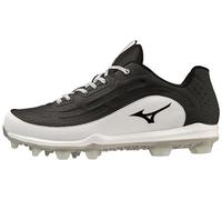 Mizuno Men's Ambition 3 Low TPU Baseball Cleats, Black/White, 13 UK