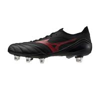 Mizuno Mens Morelia Neo IV Elite Adults Soft Ground Rugby Boots Black/Red/Black 10