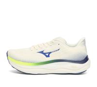 Mizuno Men's Running Wave Sky 9 Sneaker Snow White/Surf The Web/Lightning Yellow UK 7.5