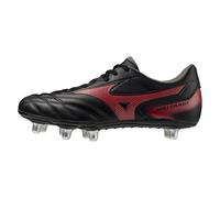 Mizuno Mens Waitangi Adults Rugby Boots Leather Upper Black/red 11