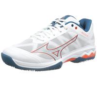 Mizuno Men's Wave Exceed Light CC Tennis Shoe, Wht Cherrytom Moroccanb, 8 UK