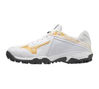 Mizuno Mens Wave Lynx Hockey Shoe Shoes White/Gold/Iron 5 UK