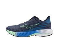 Mizuno Men's Wave Rider 28 Running Shoe, Vintage Indigo-neo Mint, 9