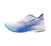 Mizuno Mens Wave Rider 28 Running Shoe, White-Estate Blue, 11.5 UK