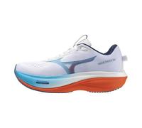 Mizuno Men's Wave Rider 30 2E Running Shoe, White-Blue Jewel, US Mens 11