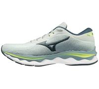 Mizuno Men's Wave Sky 5 Running Shoes, Misty Blue Orion Blue Neolime, 9.5 UK