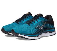 Mizuno Mens Wave Sky 6 Running Shoe, Enamel Blue-White, 11