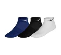 Mizuno Mid Training Socks - 3 Pack White/Black/Blue Size 38-40 (EU) for Comfortable Running Performance