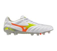 Mizuno Monarcida Neo III Select FG, Men's Football Boots, White Evening Primrose Lava Orange, 10 UK