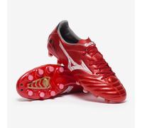 Mizuno Mens Morelia Neo IV Pro Adults Firm Ground Rugby Boots Red/White/Black 9 UK