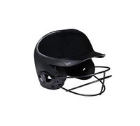 Mizuno MVP Series Solid Batting Helmet with Fastpitch Softball Mask Large/X-Large Black