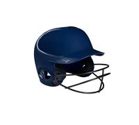 Mizuno MVP Series Solid Batting Helmet with Fastpitch Softball Mask Large/X-Large Navy