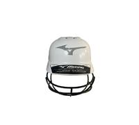 Mizuno MVP Series Solid Batting Helmet with Fastpitch Softball Mask Small/Medium White