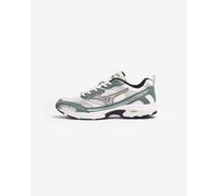 Mizuno - Lifestyle shoes - S.L.MXR Snow White/Silver/Balsam Green for Men in Leather - Size 9 UK Green 9 UK