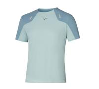 Mizuno Tech Light Short Sleeve Tee for Men - Lightweight Running Top in Cloud Blue