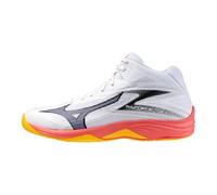 Mizuno Thunder Blade Z Mid Volleyball, Unisex Adult Volleyball Shoes, White Fiery Coral Citrus, 6 UK