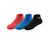 Mizuno Training Mid 3P Socks Unisex Socks - Black/P Blue/Coral, M