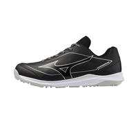 Mizuno Unisex-Adult Cushionrevo Diamond Turf Shoe, Black/White, 11.5 Wide Women/10 Men