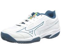 Mizuno Unisex Kids Exceed Star Jr. Cc Tennis Shoe, Wht Moroccanb Turquoise, 3 UK