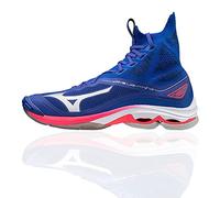 Mizuno Unisex Lightning Neo Volleyball Shoe, Reflexbluec/Silverdpink, 8 UK