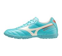 Mizuno Unisex Morelia II Club AS Football Shoe, Blue Curacao/Snow White/Red Brown Satin, 5 UK