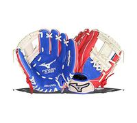 Mizuno unisex-teen GPP1100Y3MEC Prospect Series PowerClose Baseball Gloves, 11", Left Hand, Red/Cream/Royal Deep III Web, 1 Count (Pack of 1)