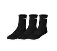 Mizuno Unisex Training 3P Socks, Black/Black/Black, L