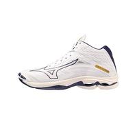 Mizuno Unisex Wave Lightning Z7mid Volleyball Shoes, White Blueribbon Mp Gold, 10 UK