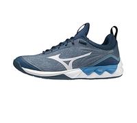 Mizuno Unisex Wave Luminous 2 Volleyball Sneakers, Darkdenim White Bluejasper, 4 UK