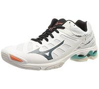 Mizuno Unisex Wave Voltage Volleyball Shoe, White/LegionBlue/Ceramic, 7.5 UK