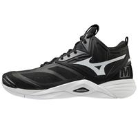 Mizuno Unisex's 430300.9000.12.0950 Wave Momentum Mid Volleyball Shoe 9 1/2 (0950), Black White, 11 Women/9.5 Men