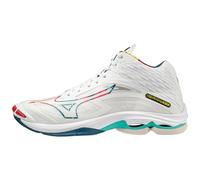 Mizuno Unisex's Wave Lightning Z7mid Sneaker, White Highvisibility Mblue, 15.5 UK