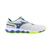Mizuno Wave Enforce Tour 2 All Court Men's Tennis Shoes | UK 9 in White/Dazzling Blue/Lightyellow
