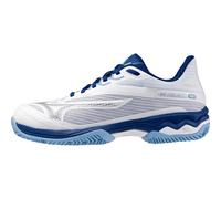 Mizuno Wave Exceed Light 2 CC Women's Tennis Shoes Sand Court 61GC2321 24 White, White Bellwertherblue Airblue, 6.5 UK