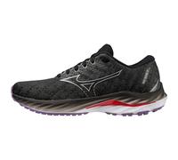 Mizuno Wave Inspire 19 Women's (D Width) Running Shoes, Black/Silver/Bittersweet - 8.5 UK