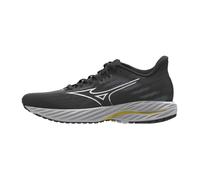 Mizuno Wave Inspire 21 Running Shoes for Pronation, Size 38 (EU), Black/White/Light Yellow - Supportive Comfort for Runners