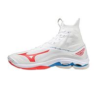 Mizuno Wave Lightning Neo, Volleyball Shoe, White/Ignition Red/French Blue,