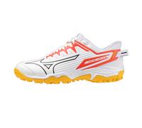 Mizuno Wave Lynx 2 Hockey Shoes | UK 10 in White/Fiery Coal/Citrus