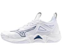 Mizuno Wave Momentum 3 Women's Volleyball Shoe, White-Navy, 8 UK