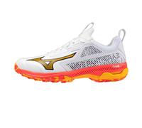 Mizuno Wave Panthera 2 Hockey Shoes | UK 9 in White/Fiery Coal/Citrus