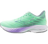 Mizuno Wave Rider 28 Womens Running Shoes Green Cushioned Sports Run Trainers