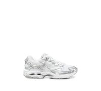 Mizuno Wave rider chain-link metallic-effect sneakers - White 5.5-6-6.5-7-7.5-8-8.5-9.5-10.5-11.5-12.5